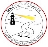 "Branford Public Schools" logo -- "Learning Today, Leading Tomorrow"